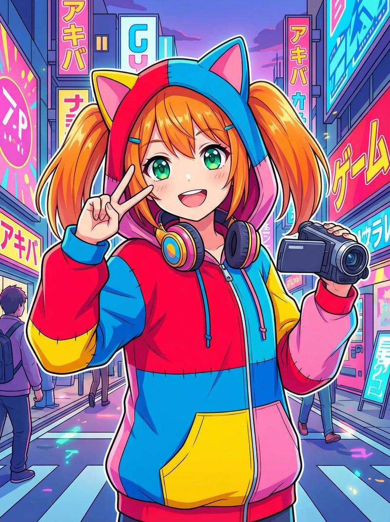 蜜芽动漫社区-元气橙发少女Cosplay